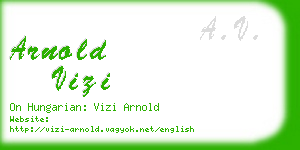 arnold vizi business card